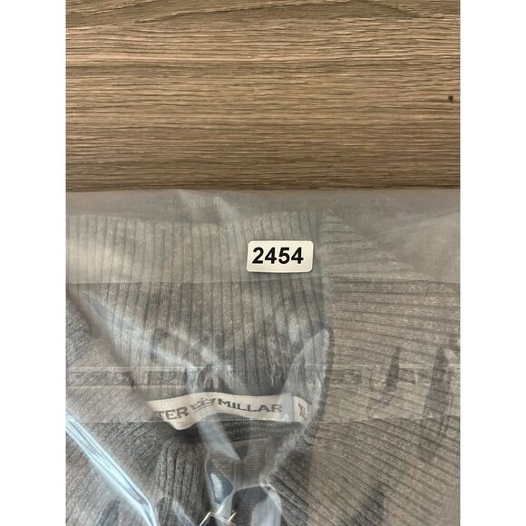 Peter Millar Crown Sport 1/4 Zip Mock Neck Men's XL Gray Pullover Cotton Blend - Picture 9 of 9